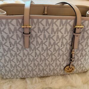 Michael Kors Tan MK Logo Tote